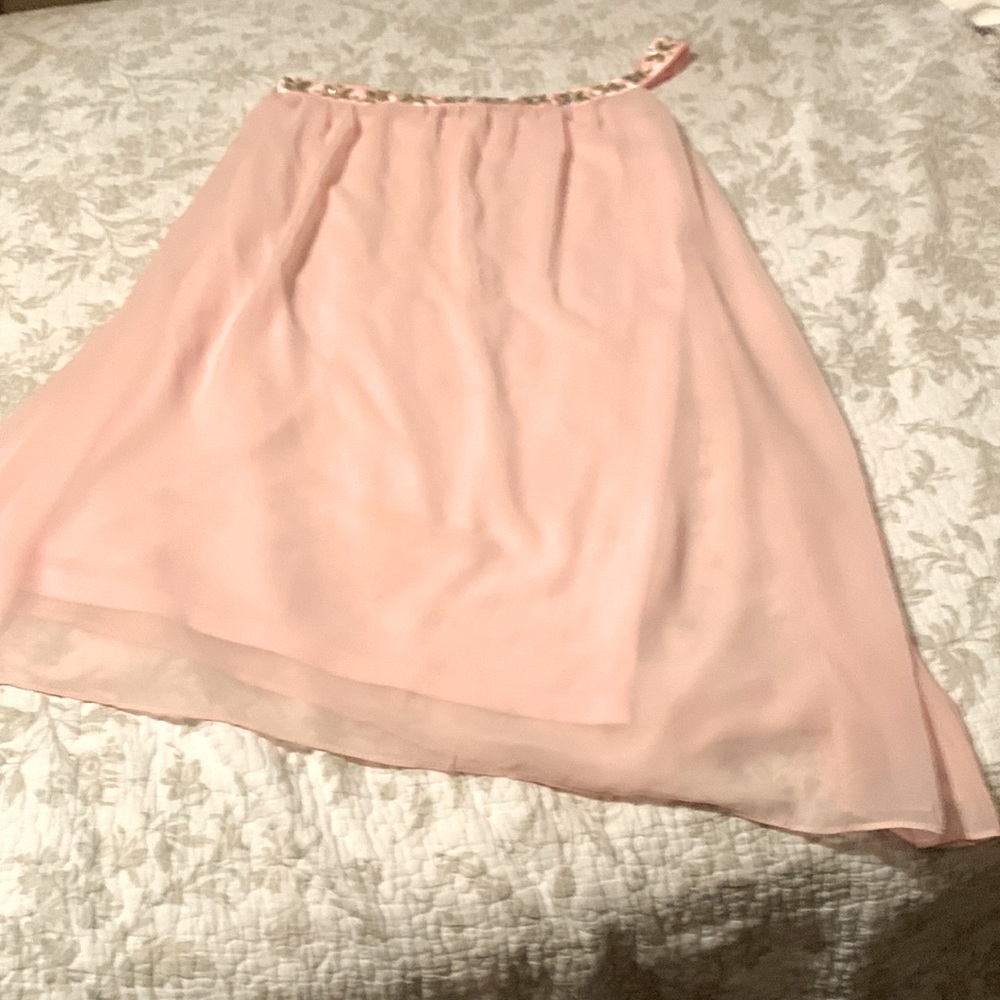 Beautiful pink jeweled one shoulder dress